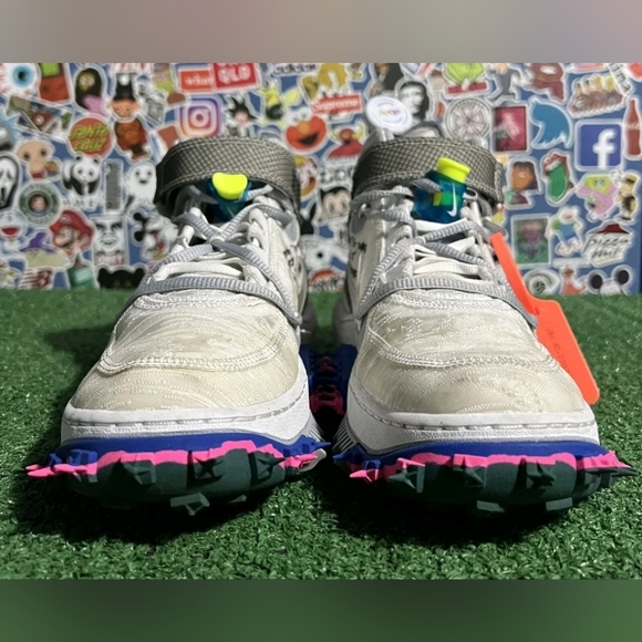 NIKE X OFF WHITE AIR FORCE 1 MID SP "WHITE SNEAKERS SIZE 6 MEN 7.5 WOMEN! - Picture 3 of 8